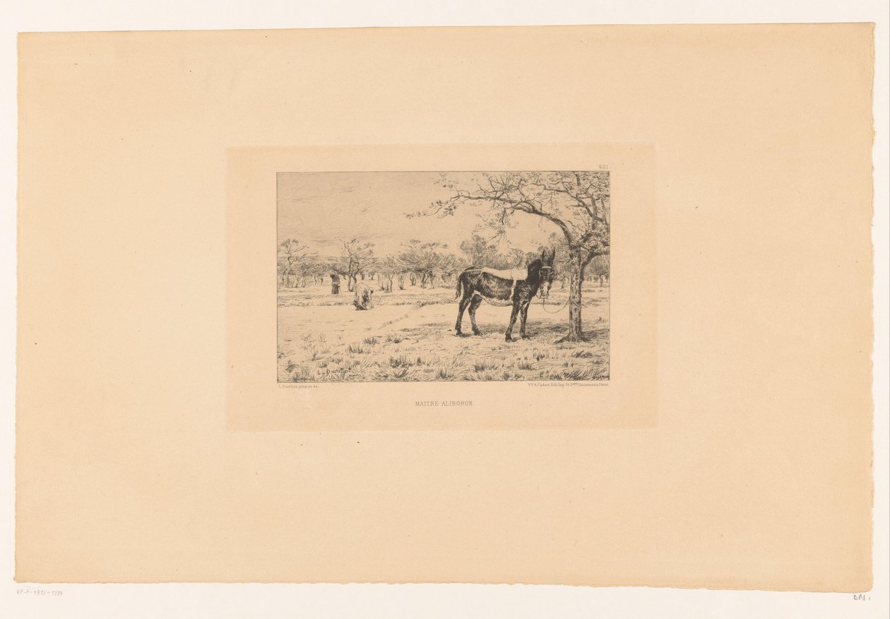 Paesaggio con asino da Léon Barillot