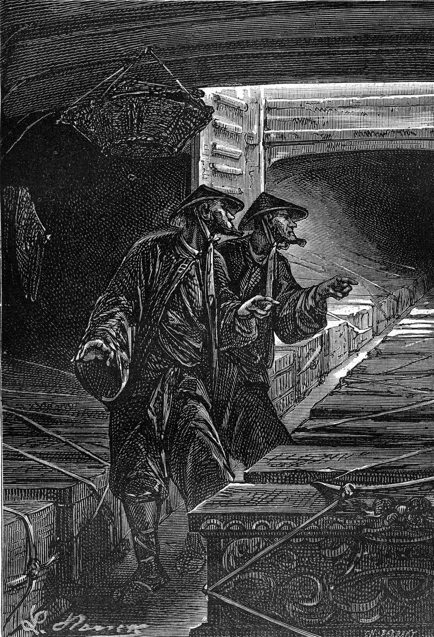 Disegno di Leon Benett, dal libro di Jules Verne 