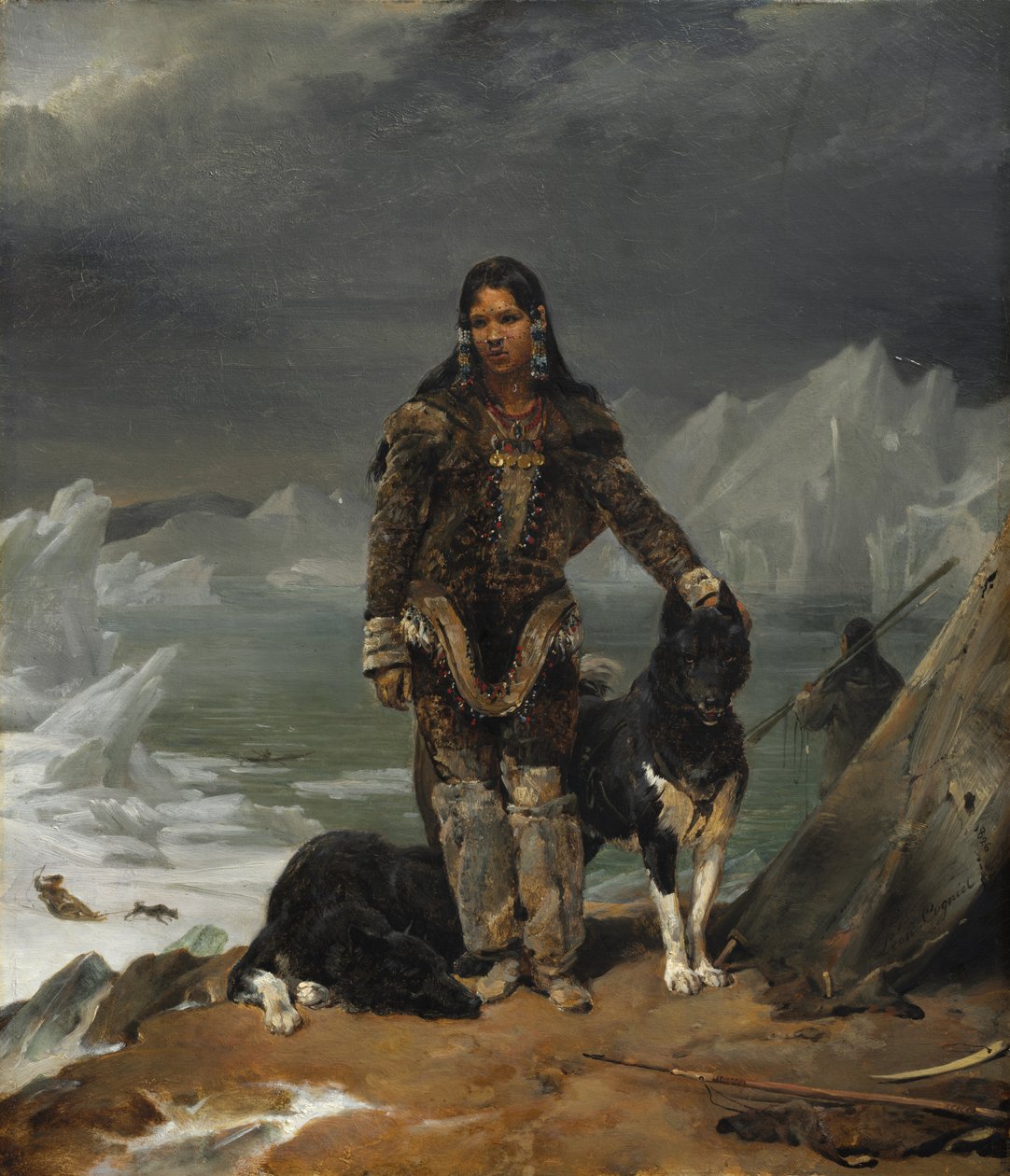 Una Donna della Terra degli Eschimesi da Léon Cogniet