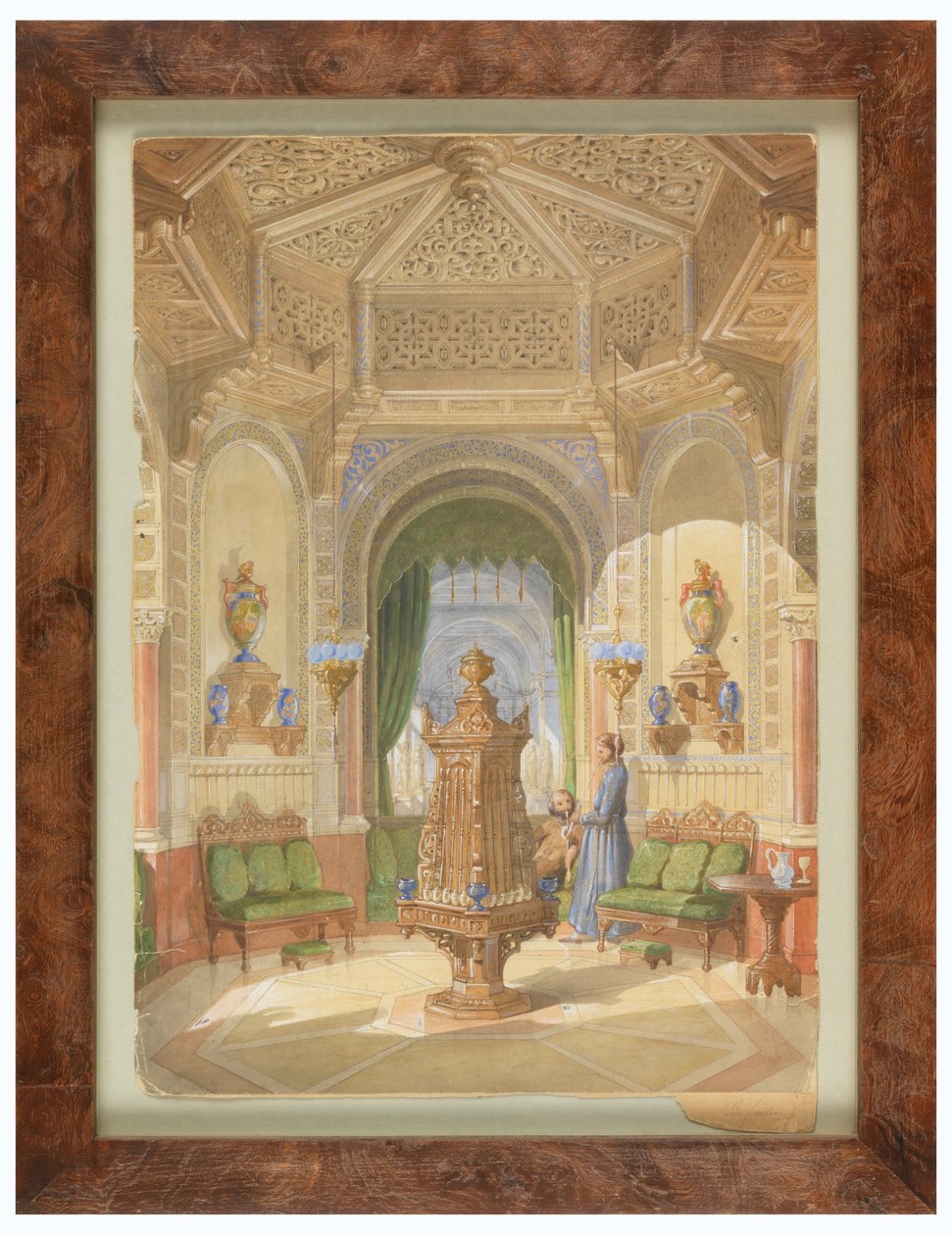 Disegno, progetto di una sala da fumo moresca [Tabagie], 1844 ca. da Léon Feuchère
