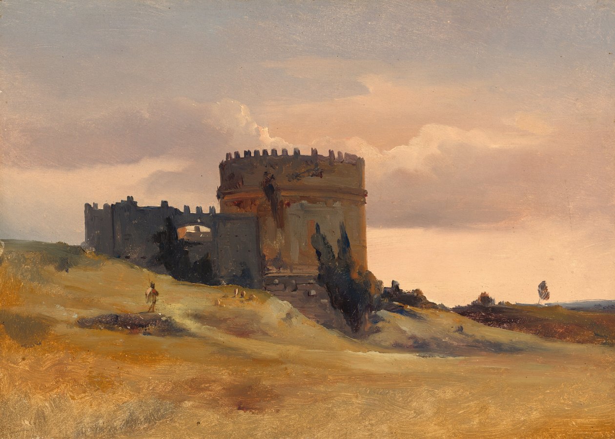 La Tomba di Cecilia Metella da Léon François Antoine Fleury