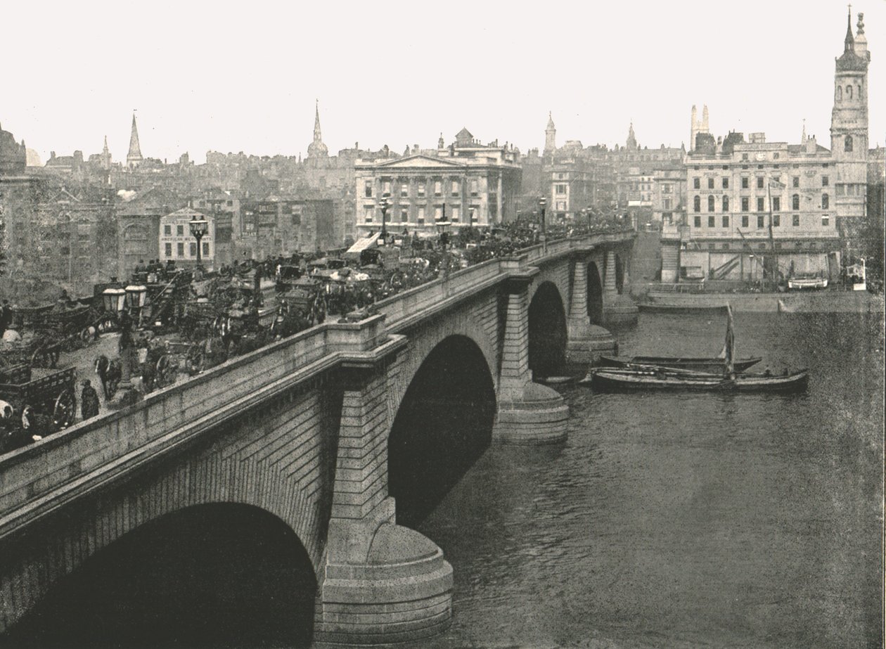 London Bridge guardando a nord, 1895 da London Stereoscopic and Photographic Co