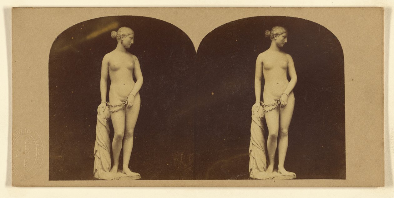 Lo schiavo greco. Di Hiram Powers. da London Stereoscopic and Photographic Company