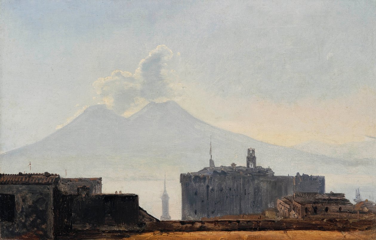 Vista di Napoli con il Vesuvio da Léopold Robert