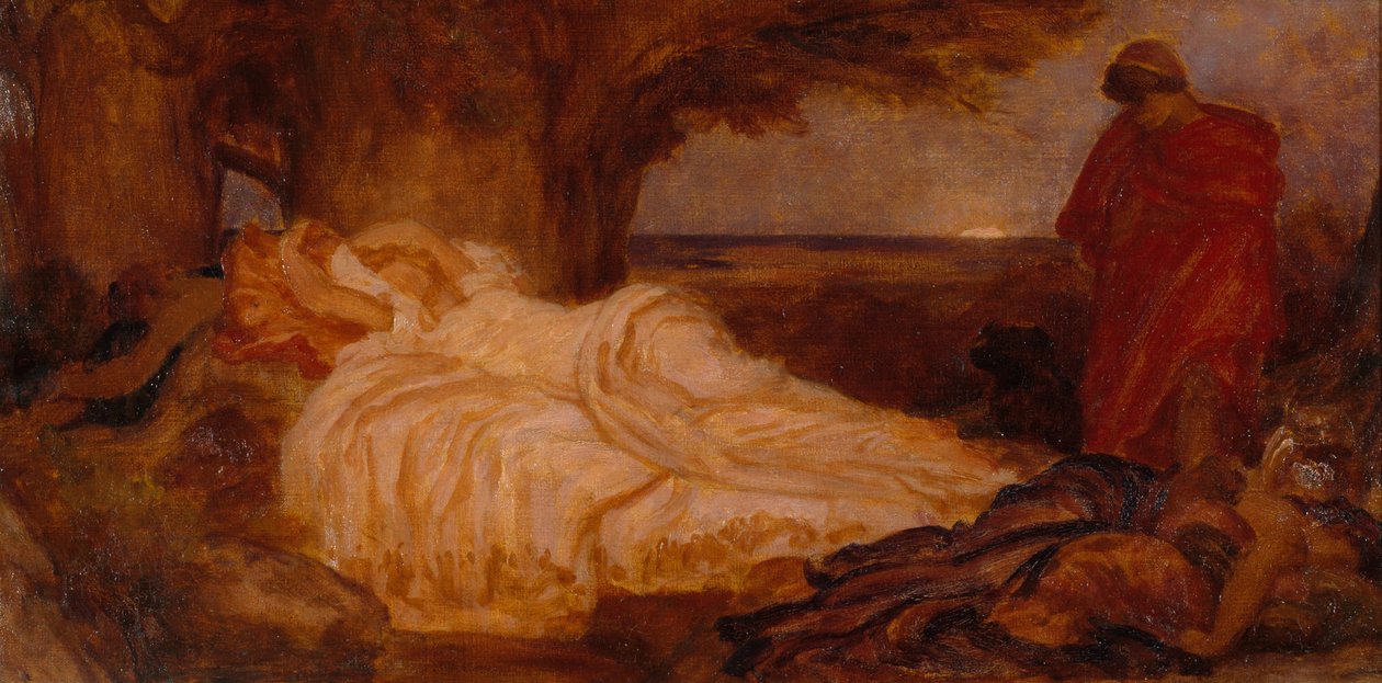 Studio di colore per Cimon e Ifigenia da Frederic Leighton