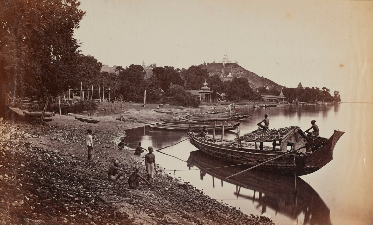 Barche ad Ava, Birmania da Lord Henry Rawlinson
