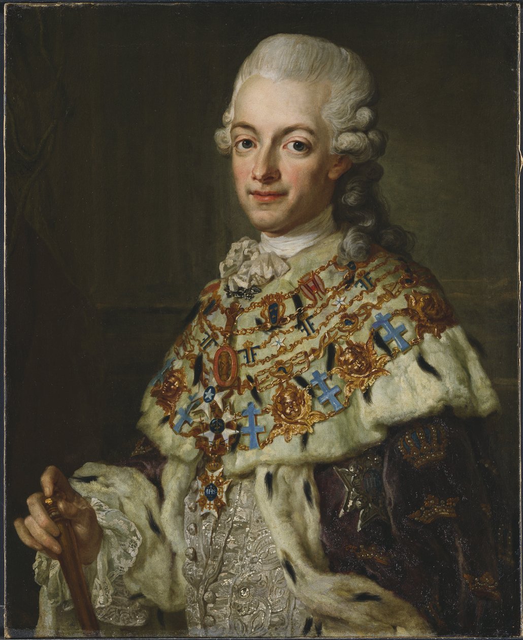 Ritratto del re Gustavo III di Svezia da Lorens the Younger Pasch