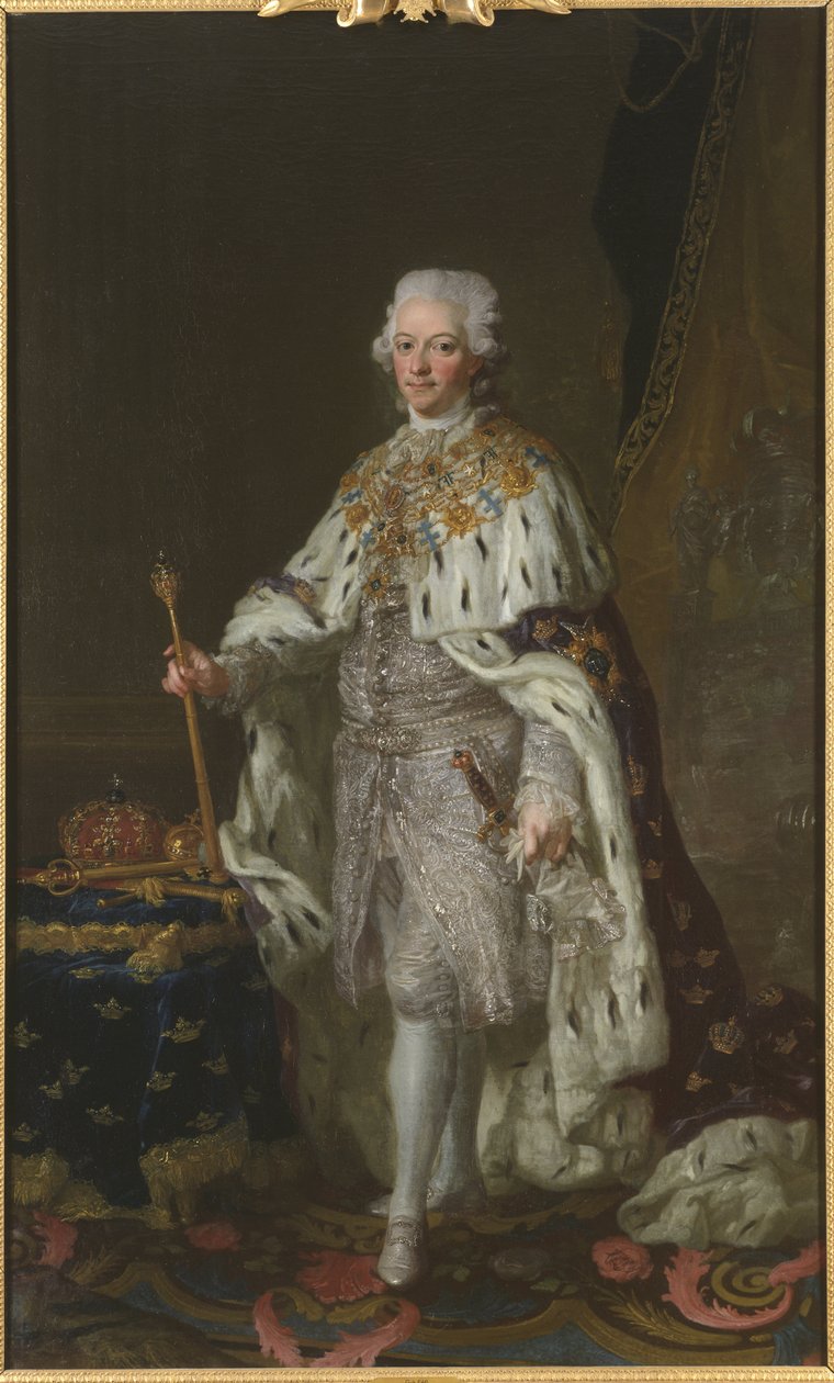 Ritratto del re Gustavo III di Svezia da Lorens the Younger Pasch