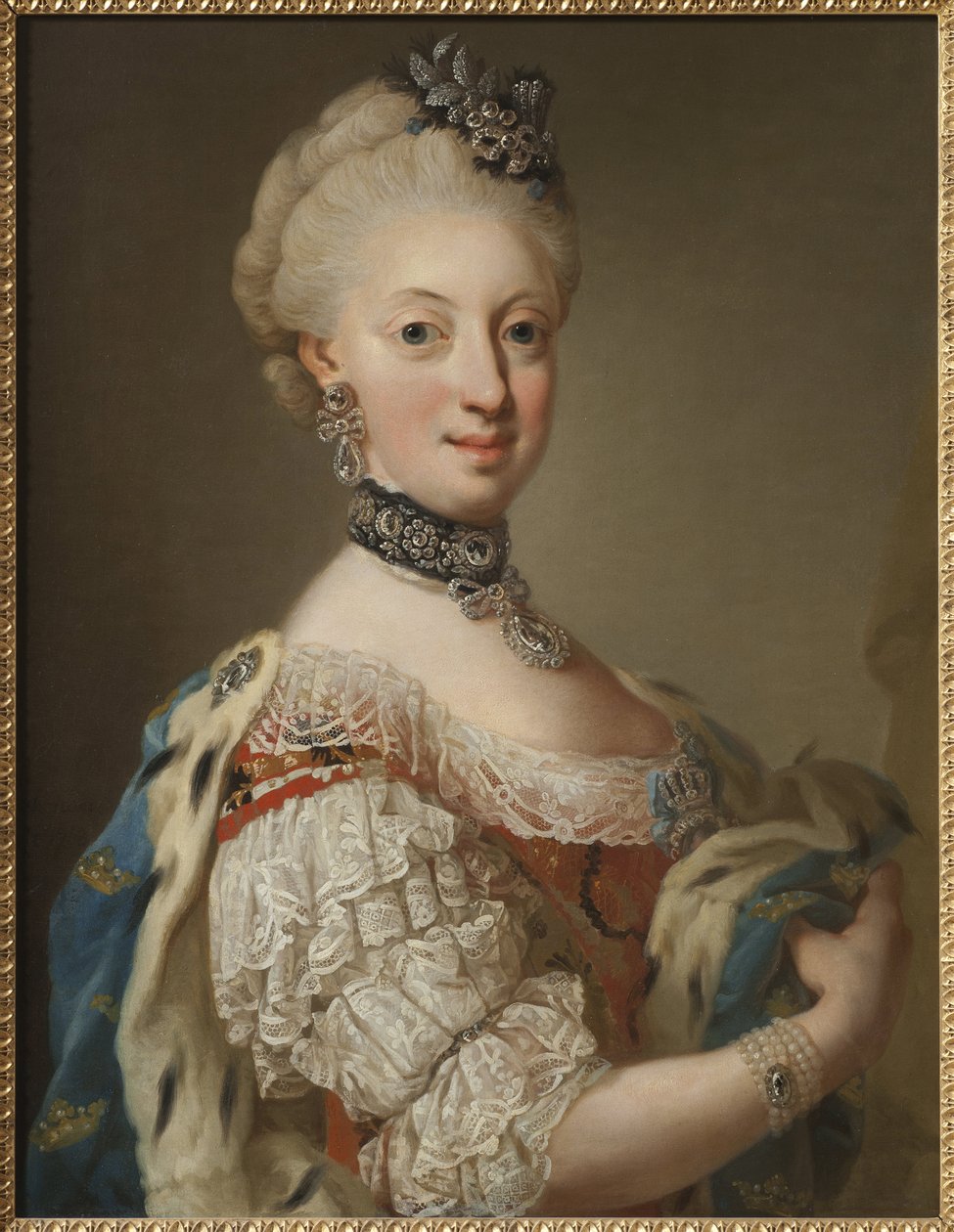 Ritratto di Sofia Maddalena di Danimarca, Regina di Svezia da Lorens the Younger Pasch