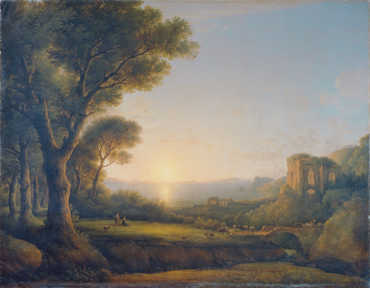Il golfo di Baia al tramonto da Lorenz Adolf Schönberger