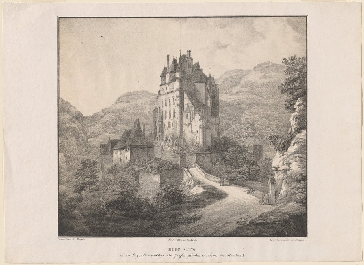 Castello di Eltz da Lorenz Ekemann Allesson, after Domenico Quaglio