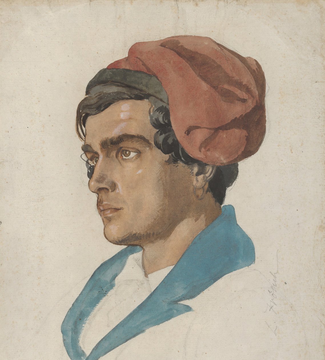 Studio della Testa di un Pescatore di Capri da Lorenz Frølich