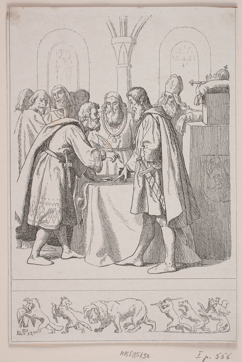 Illustrazione per "Cristoforo il secondo. La completa dissoluzione del regno" da Lorenz Frølich
