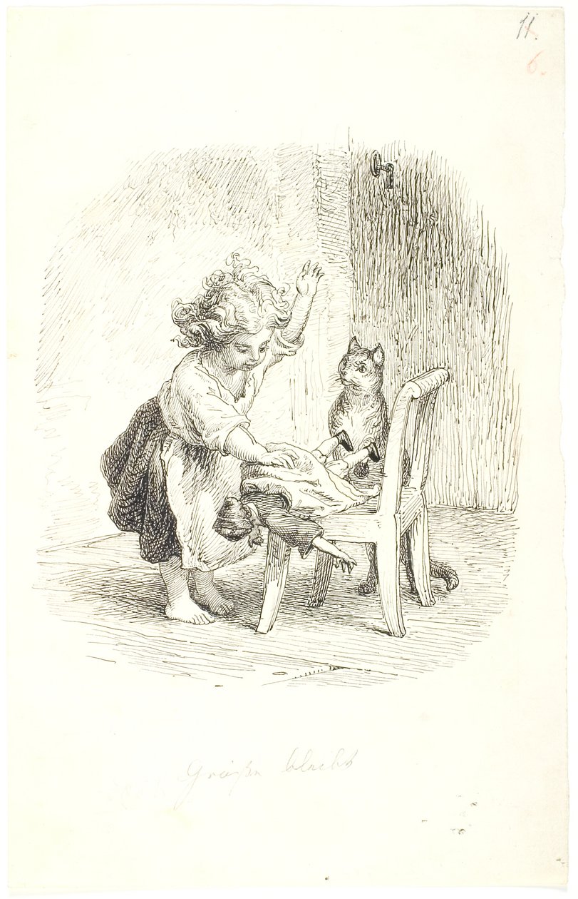 Bambina che dà uno schiaffo alla sua bambola da Lorenz Frølich