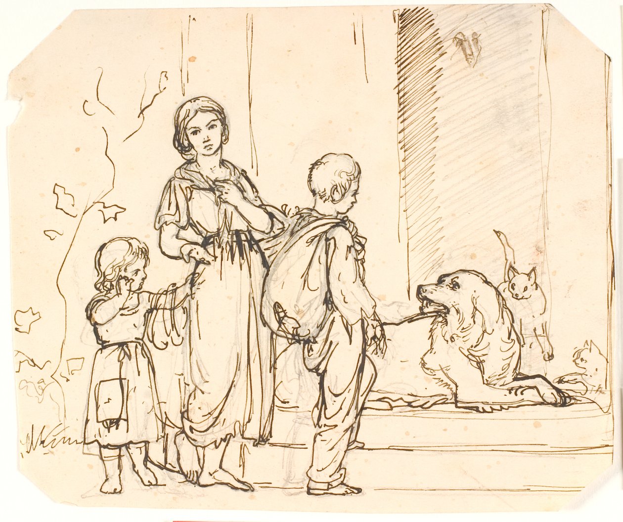 Tre bambini mendicanti da Lorenz Frølich