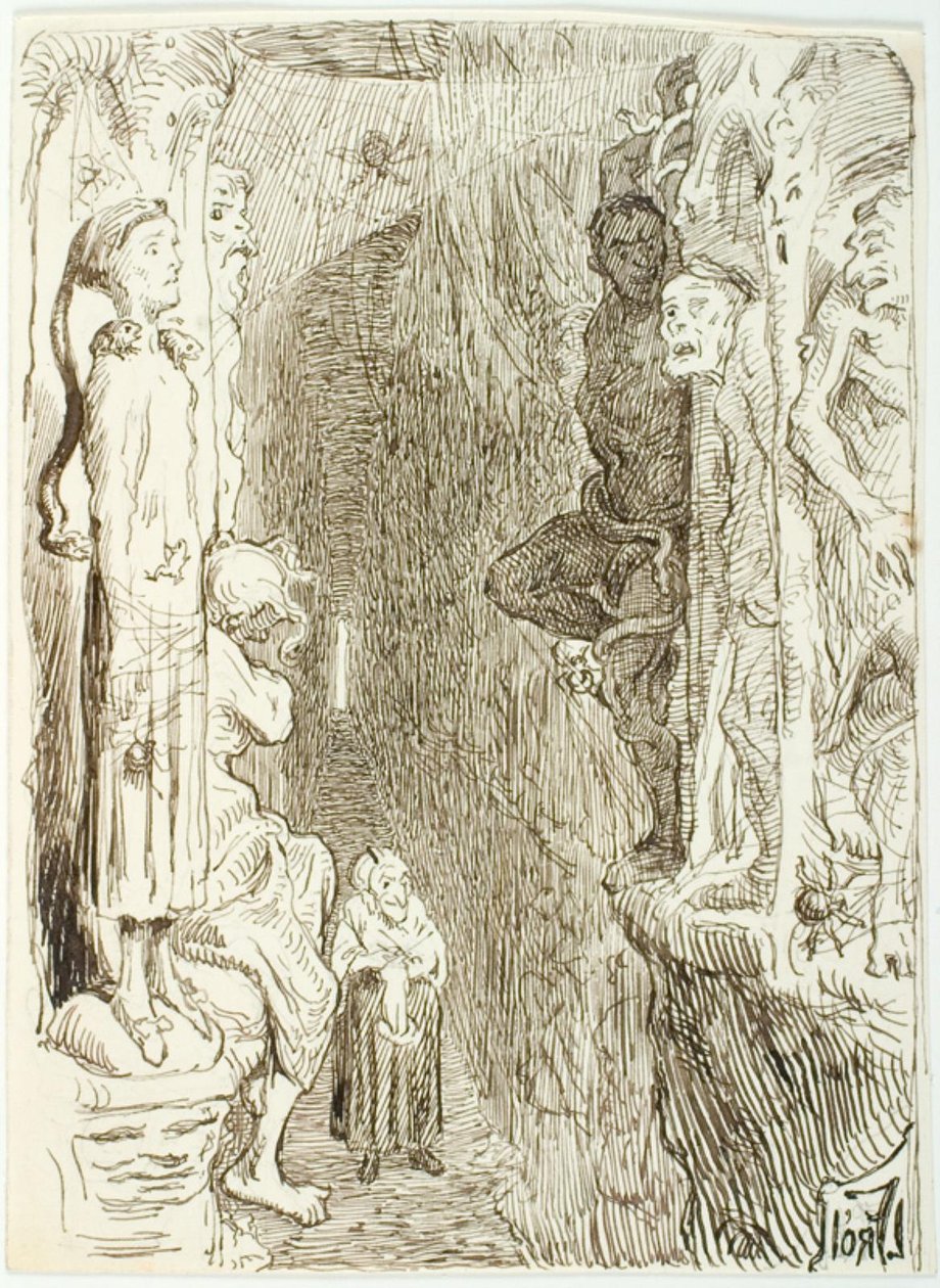 Bozza per La ragazza che calpestò il pane di H.C. Andersen da Lorenz Frølich