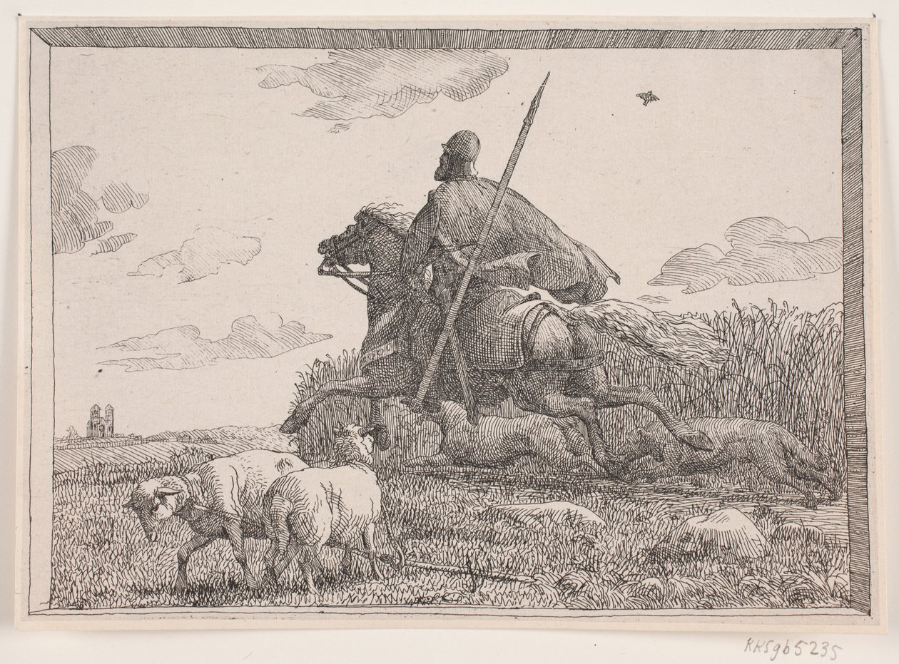 Illustrazione per la poesia di Adam Oehlenschläger «Le due torri della chiesa» da Lorenz Frølich