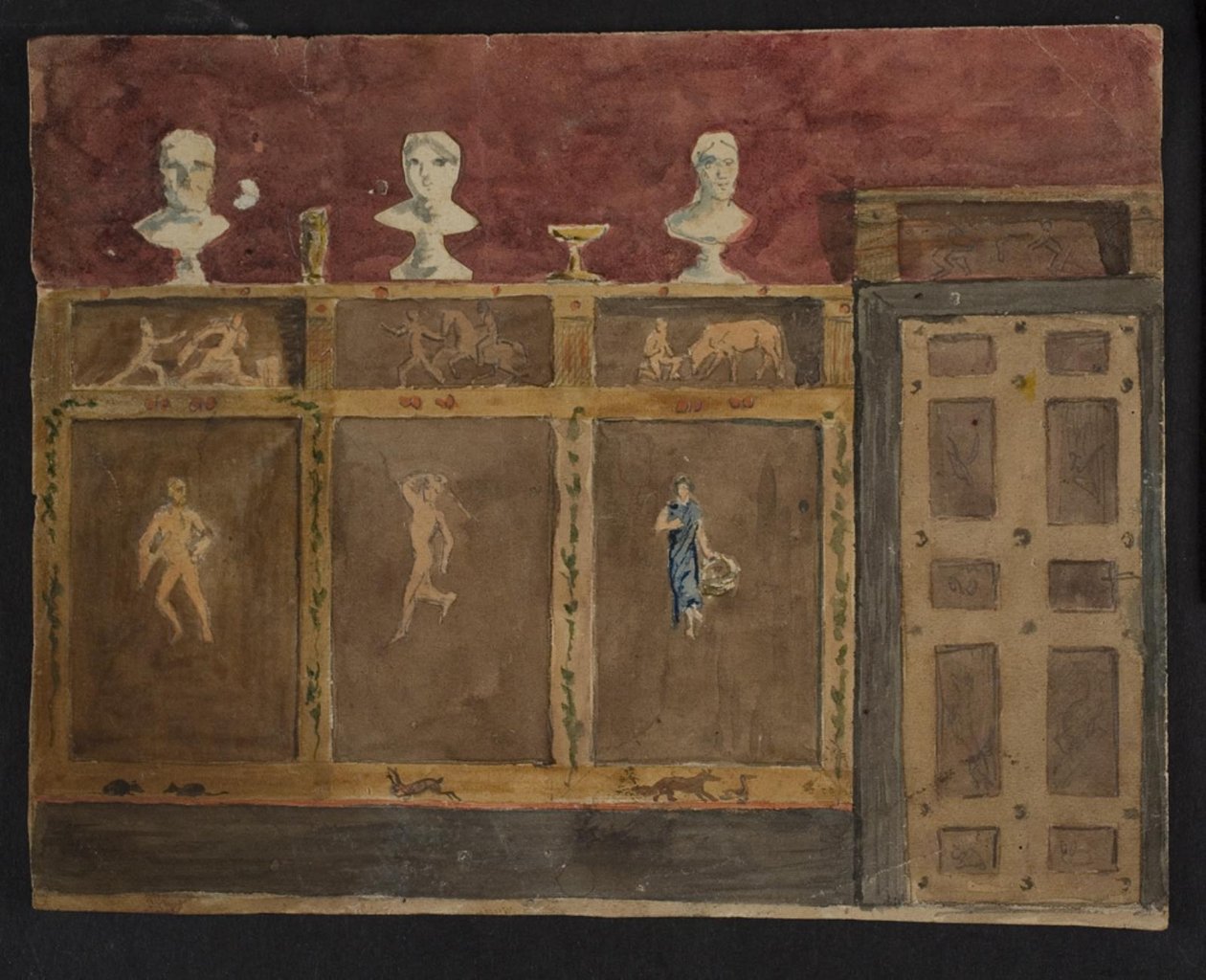 Decorazioni murali per Valhøj 1838/1839 da Lorenz Frølich