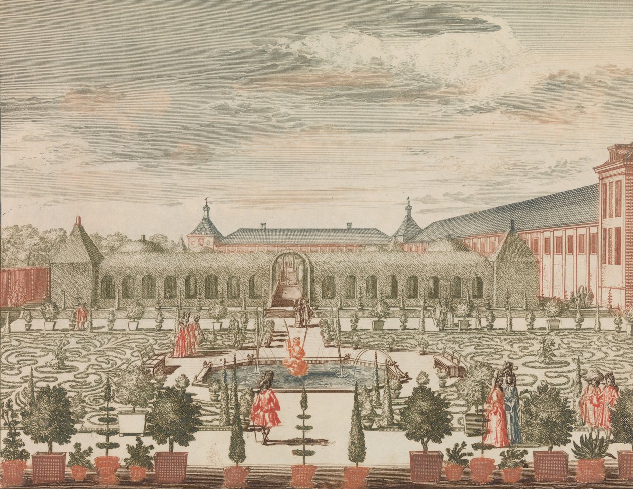 Il giardino della regina con il Gabinetto Verde e l