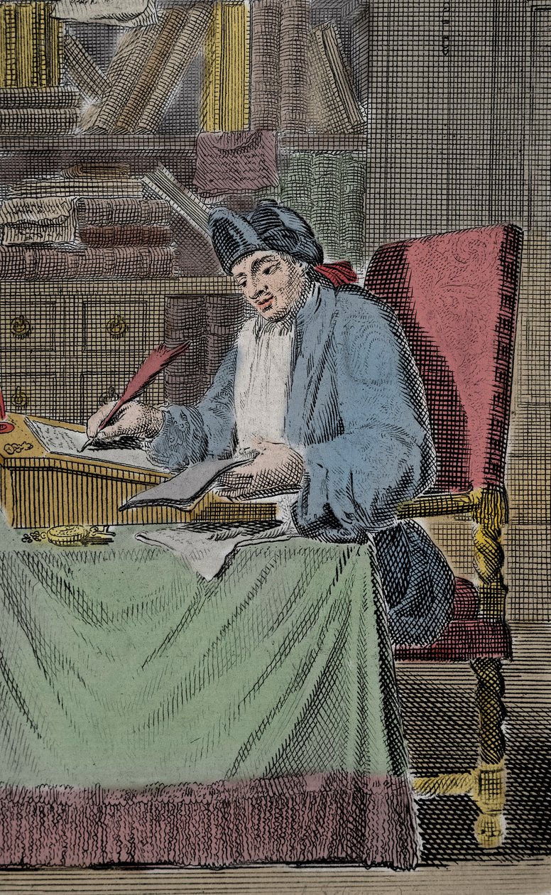 Ritratto di Ercole Savinien Cyrano detto Cyrano de Bergerac, scrittore francese da Lorenz Scherm