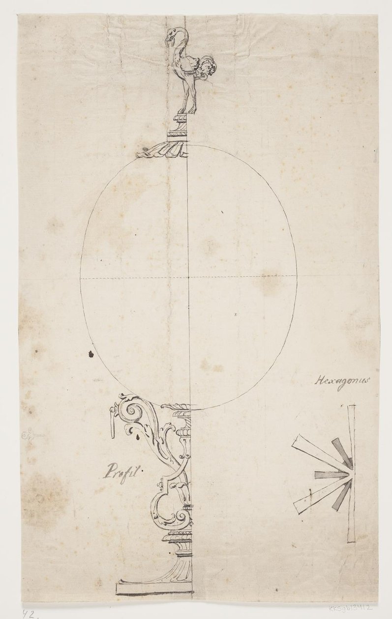 Opsats in forma di un uovo di struzzo montato da Lorenz Spengler