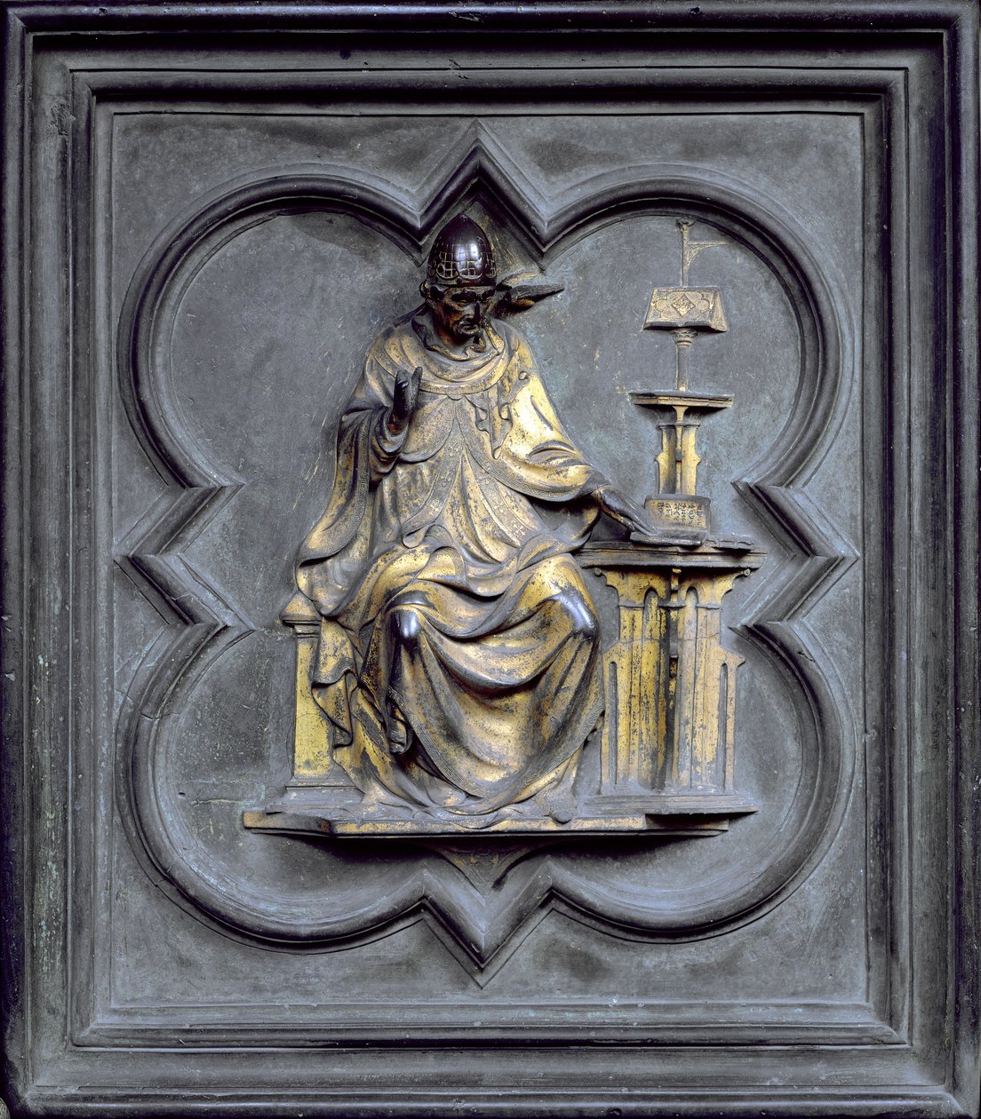 San Gregorio, pannello G delle porte nord del Battistero di San Giovanni, 1403-24 da Lorenzo Ghiberti