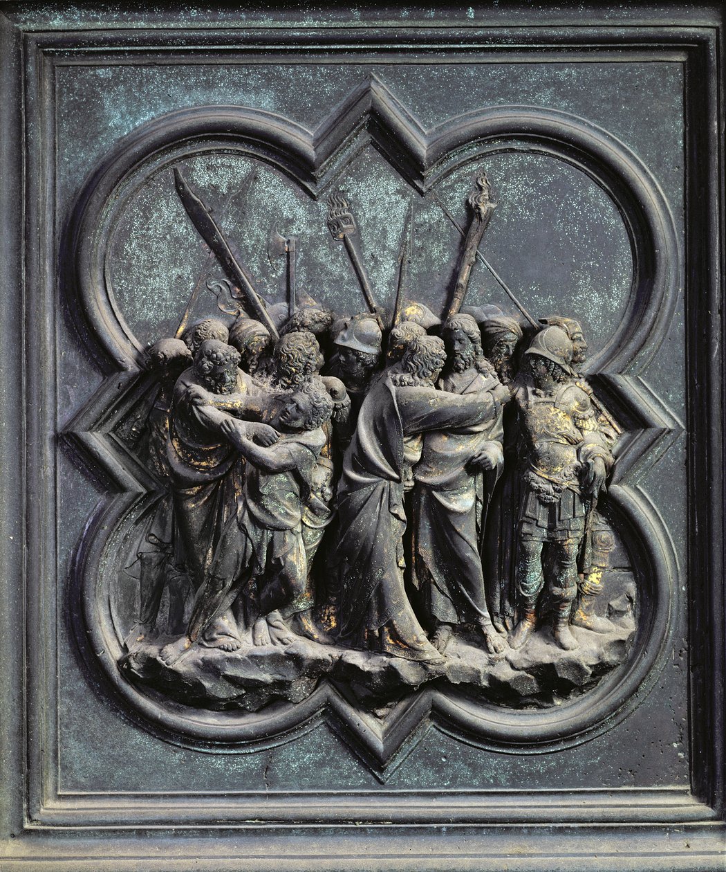 La Cattura di Cristo, quattordicesimo pannello delle Porte Nord del Battistero di San Giovanni, 1403-24 da Lorenzo Ghiberti