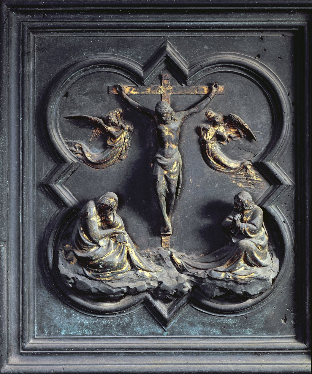 La Crocifissione, diciottesimo pannello delle Porte Nord del Battistero di San Giovanni, 1403-24 da Lorenzo Ghiberti