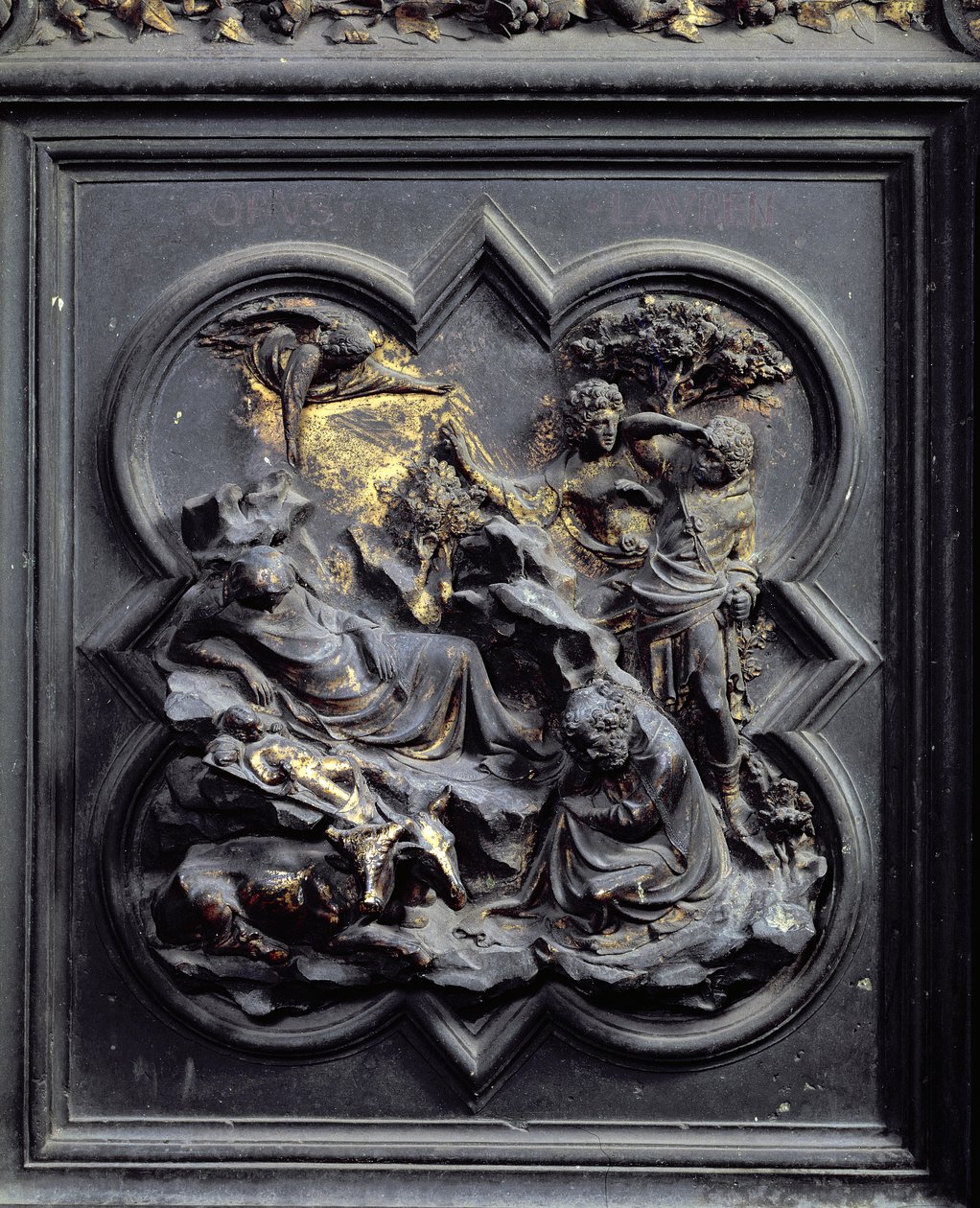 La Natività, secondo pannello delle porte nord del Battistero di San Giovanni, 1403-24 da Lorenzo Ghiberti