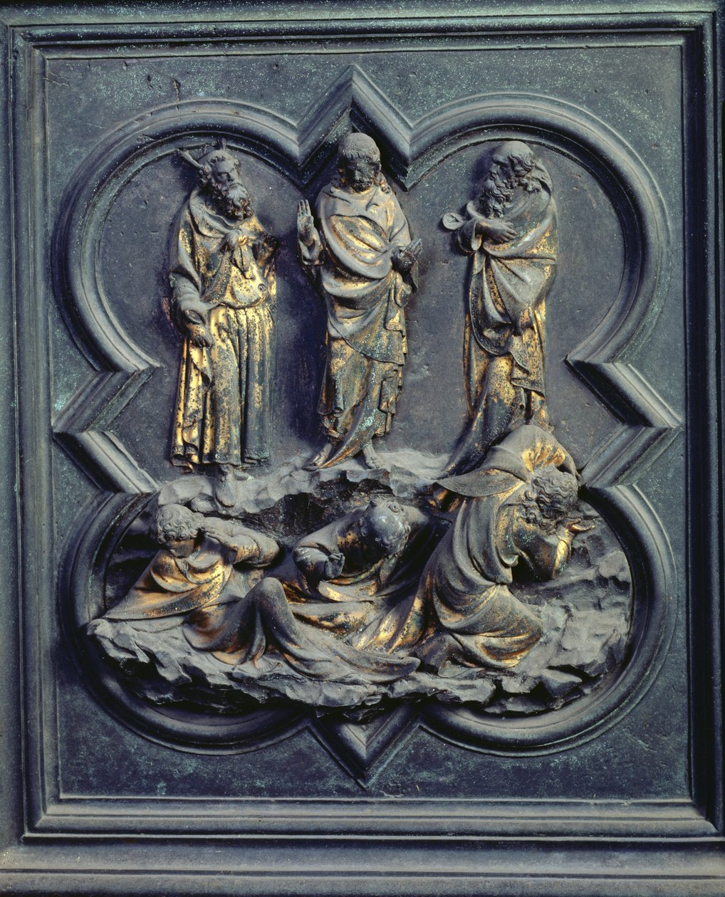 La Trasfigurazione, nona pannello delle porte nord del Battistero di San Giovanni da Lorenzo Ghiberti