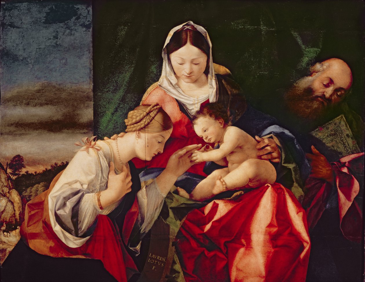Il matrimonio mistico di Santa Caterina, 15058 da Lorenzo Lotto