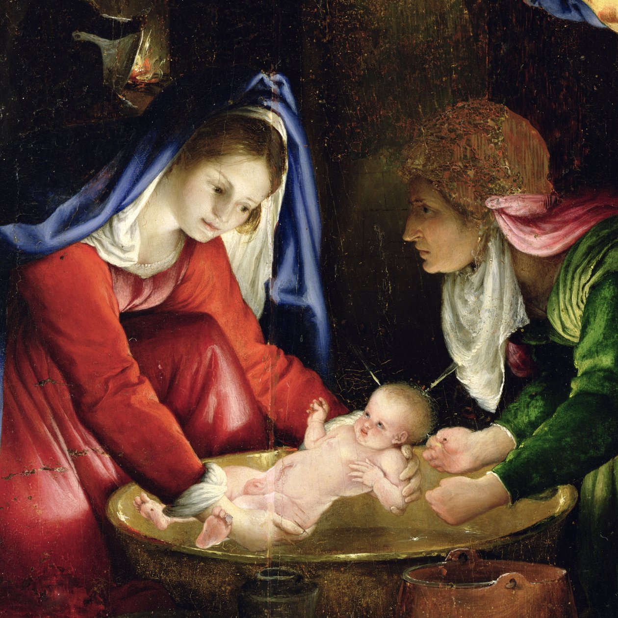 La Natività, 1527 (dettaglio) da Lorenzo Lotto