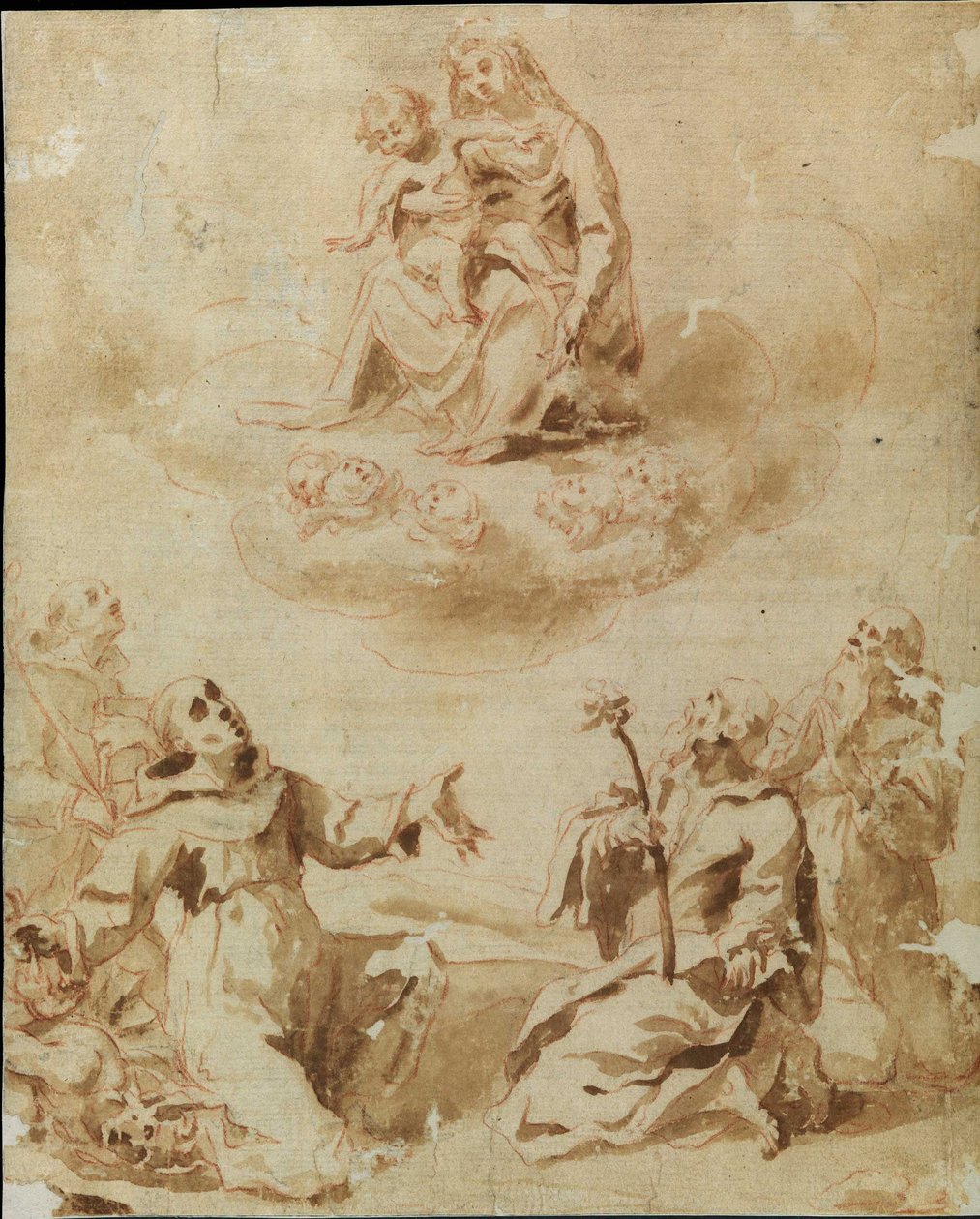 Madonna e Bambino adorati da quattro santi da Lorenzo Sabbatini