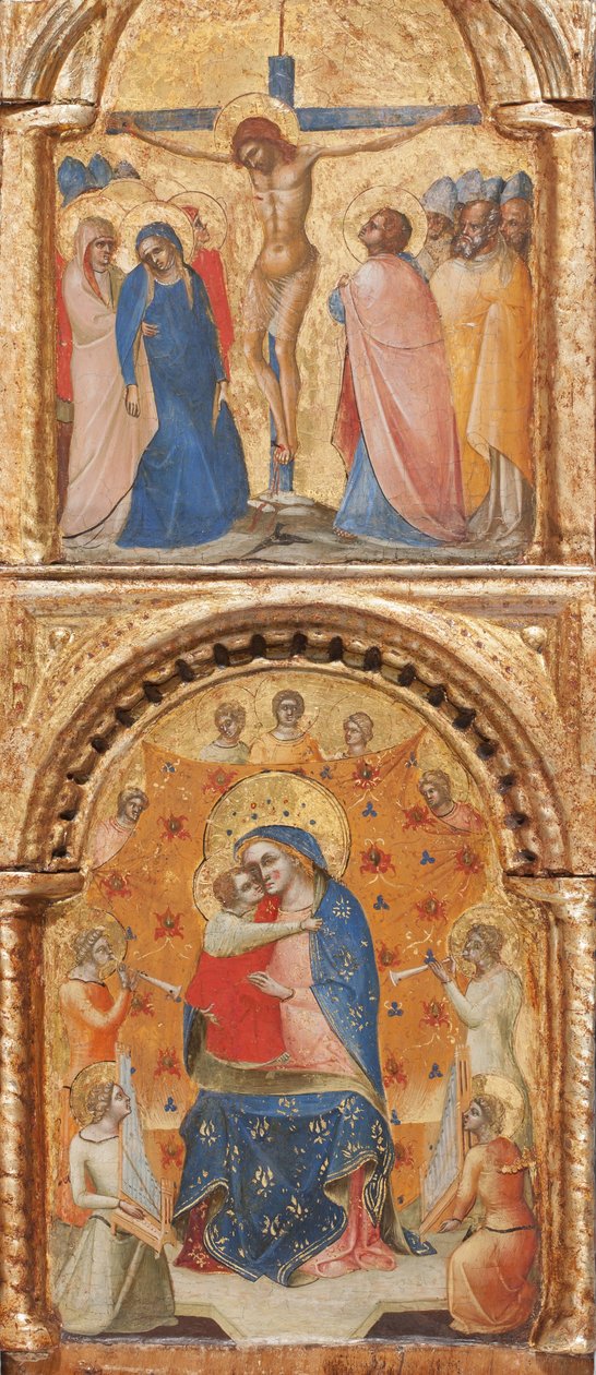 Dettaglio di Madonna con Bambino e Angeli, la Crocifissione e Dodici Apostoli o Santi, c.1360 da Lorenzo Veneziano