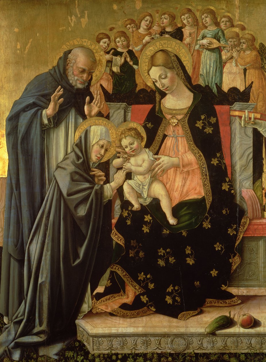 Matrimonio mistico di Santa Caterina (dettaglio) da Lorenzo da Sanseverino