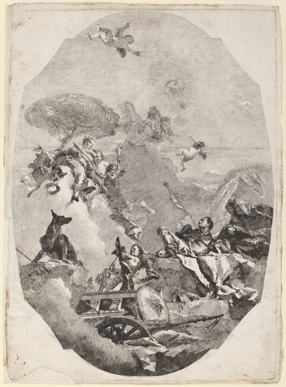 Il trionfo di Marte da Lorenzo Baldissera Tiepolo after Giovanni Battista Tiepolo