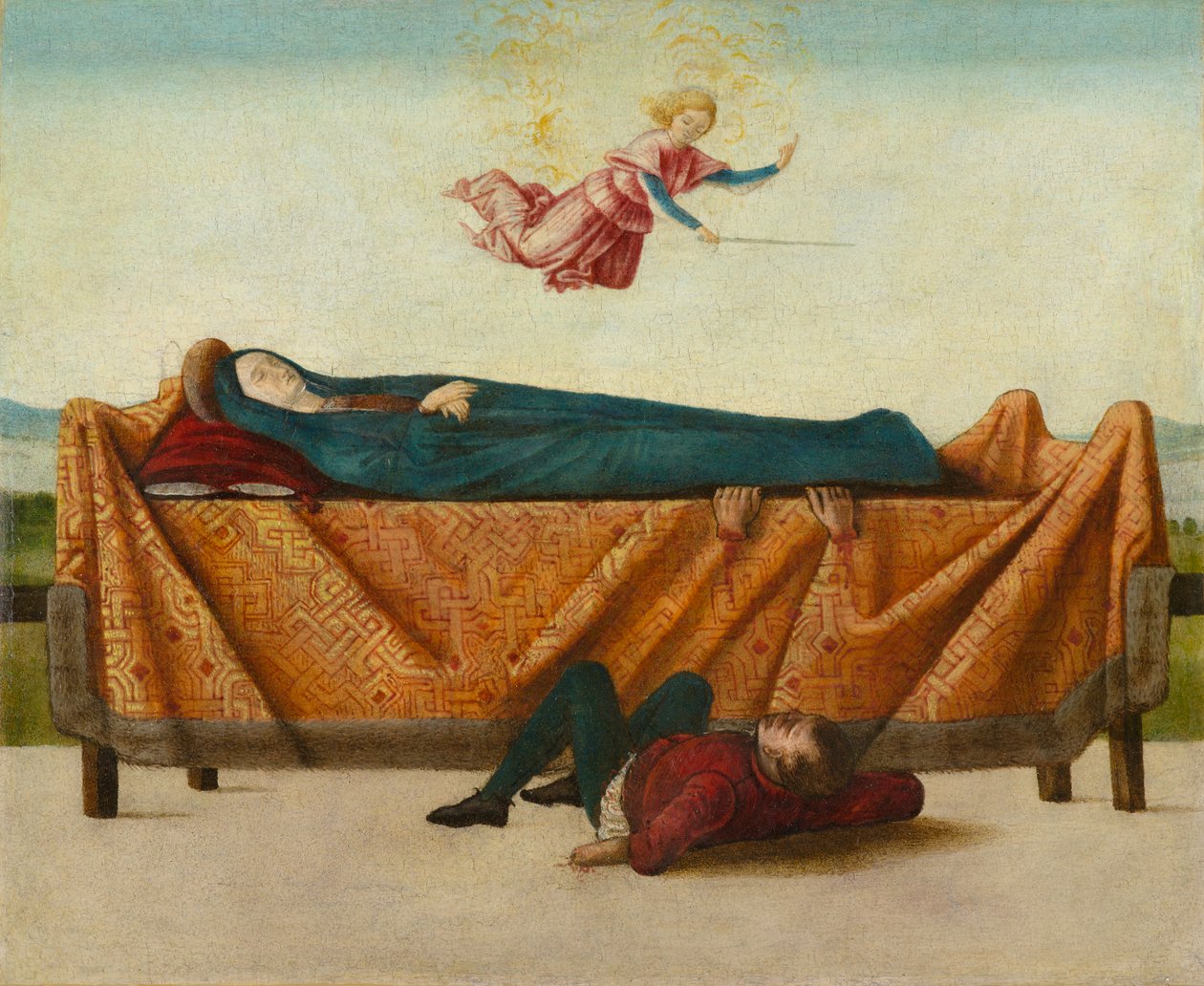 Il miracolo del catafalco (pannello B), circa 1500-1506 da Lorenzo Costa