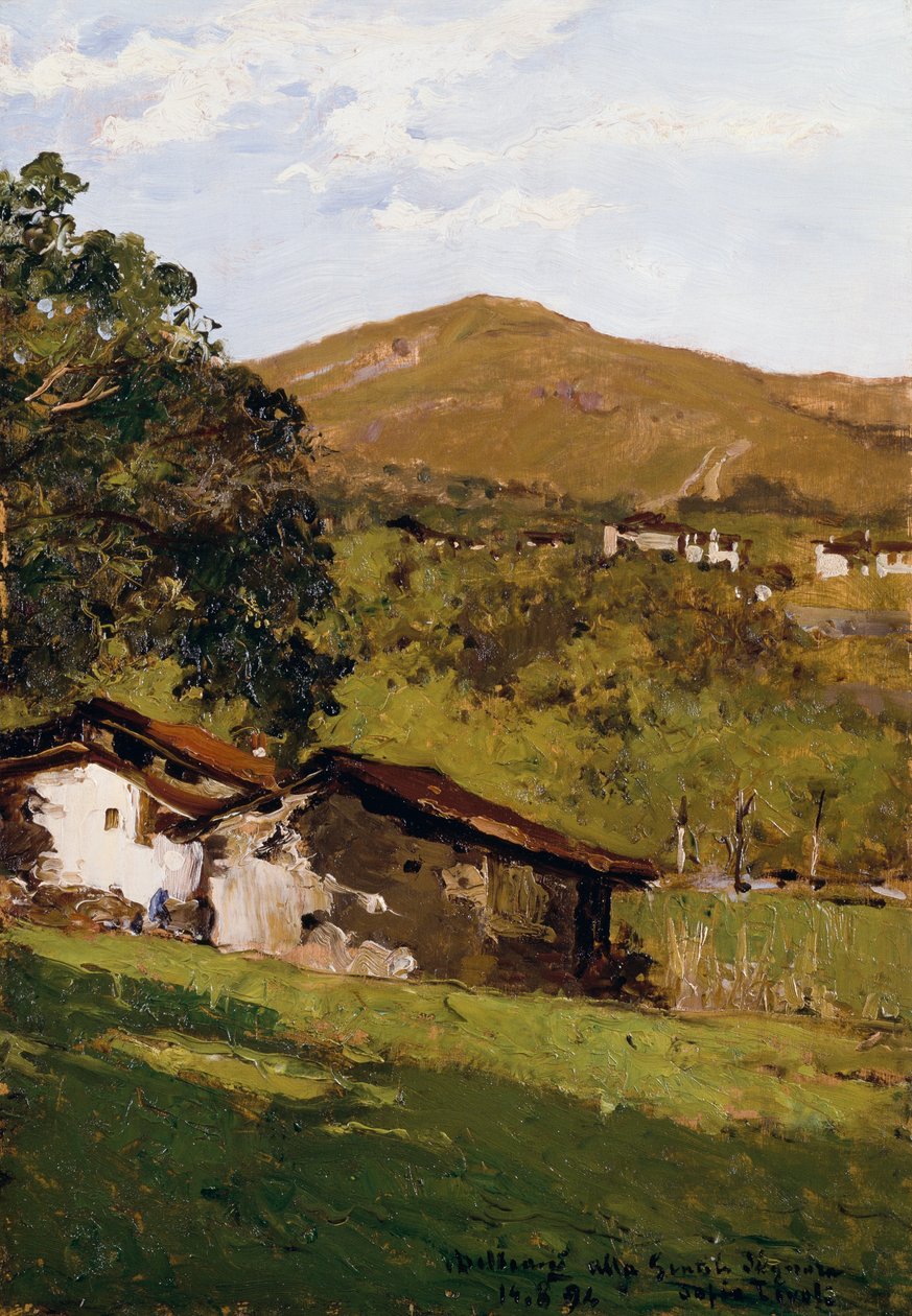 Cascine tra il verde (Prealpi Biellesi) da Lorenzo Delleani