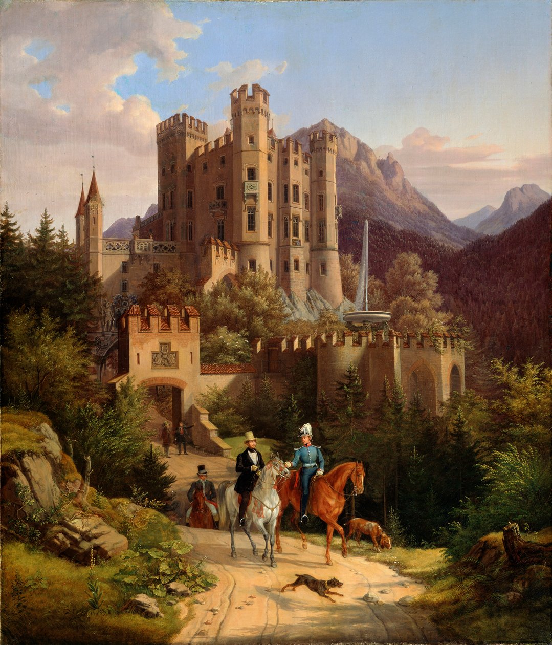 Il principe ereditario Massimiliano a cavallo a Hohenschwangau, 1838-1839 da Lorenzo II Quaglio