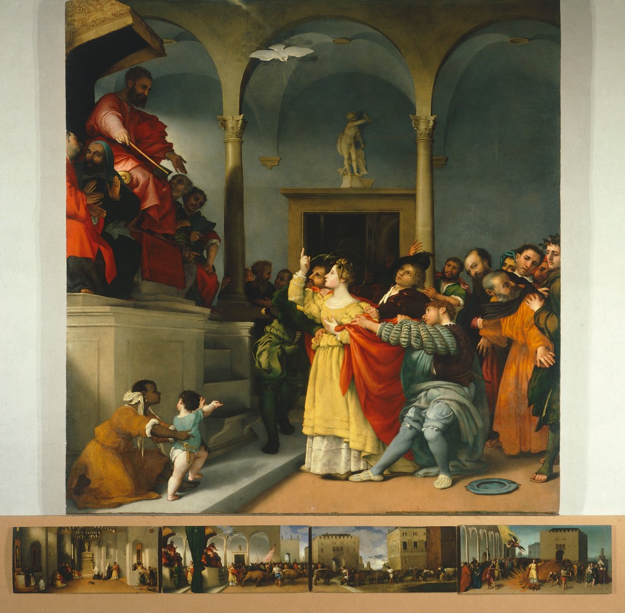 Pala di Santa Lucia o Santa Lucia davanti al giudice, olio su tela da Lorenzo Lotto