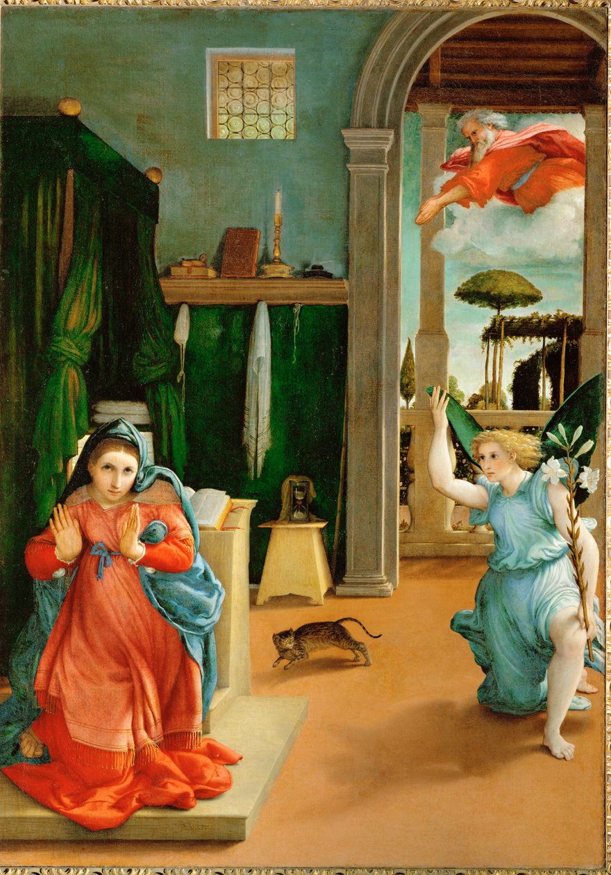 Annunciazione (dipinto su tela) da Lorenzo Lotto