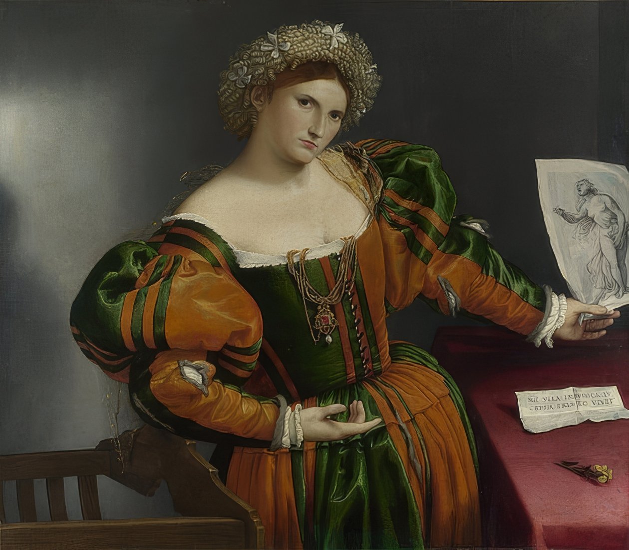 Ritratto di donna (Lucrezia), circa 1530-32 da Lorenzo Lotto