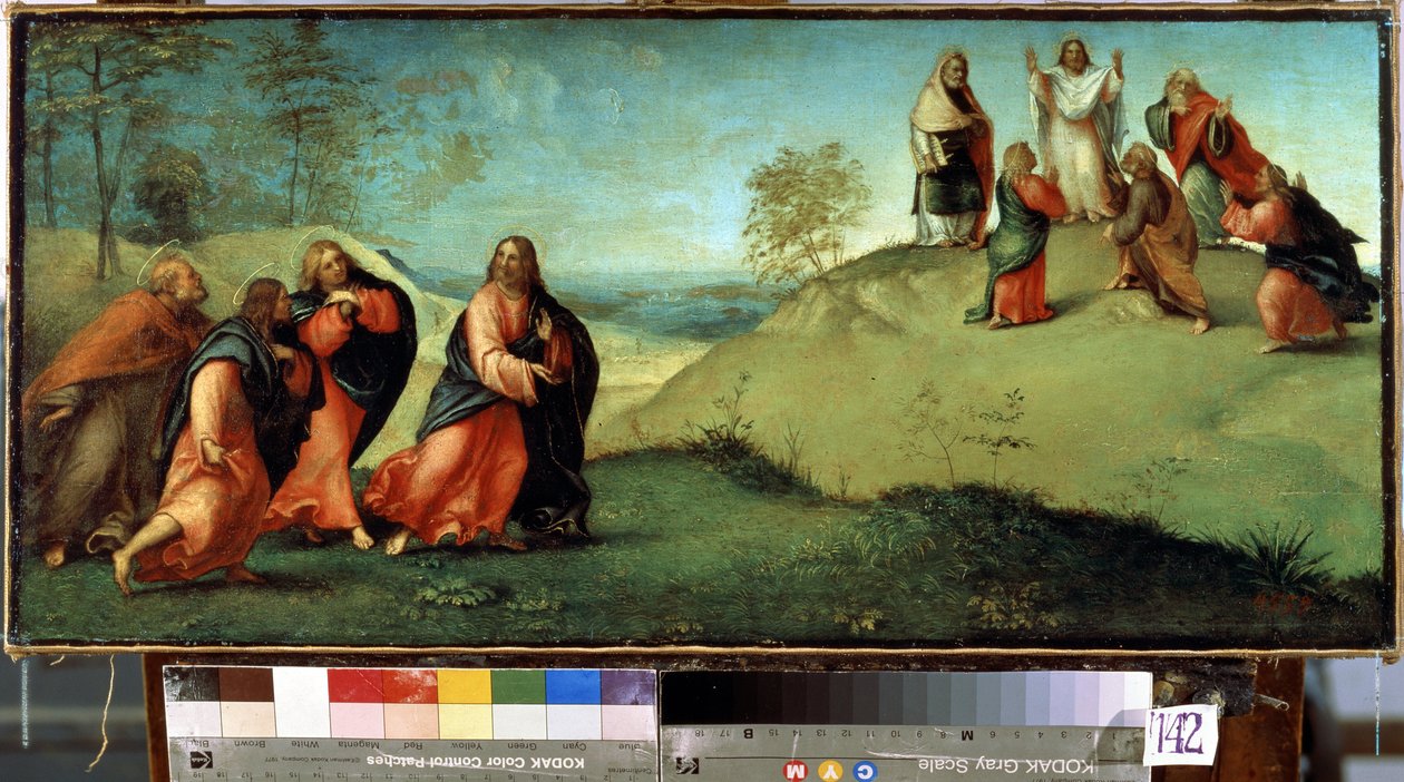 Cristo conduce gli apostoli al monte Tabor da Lorenzo Lotto