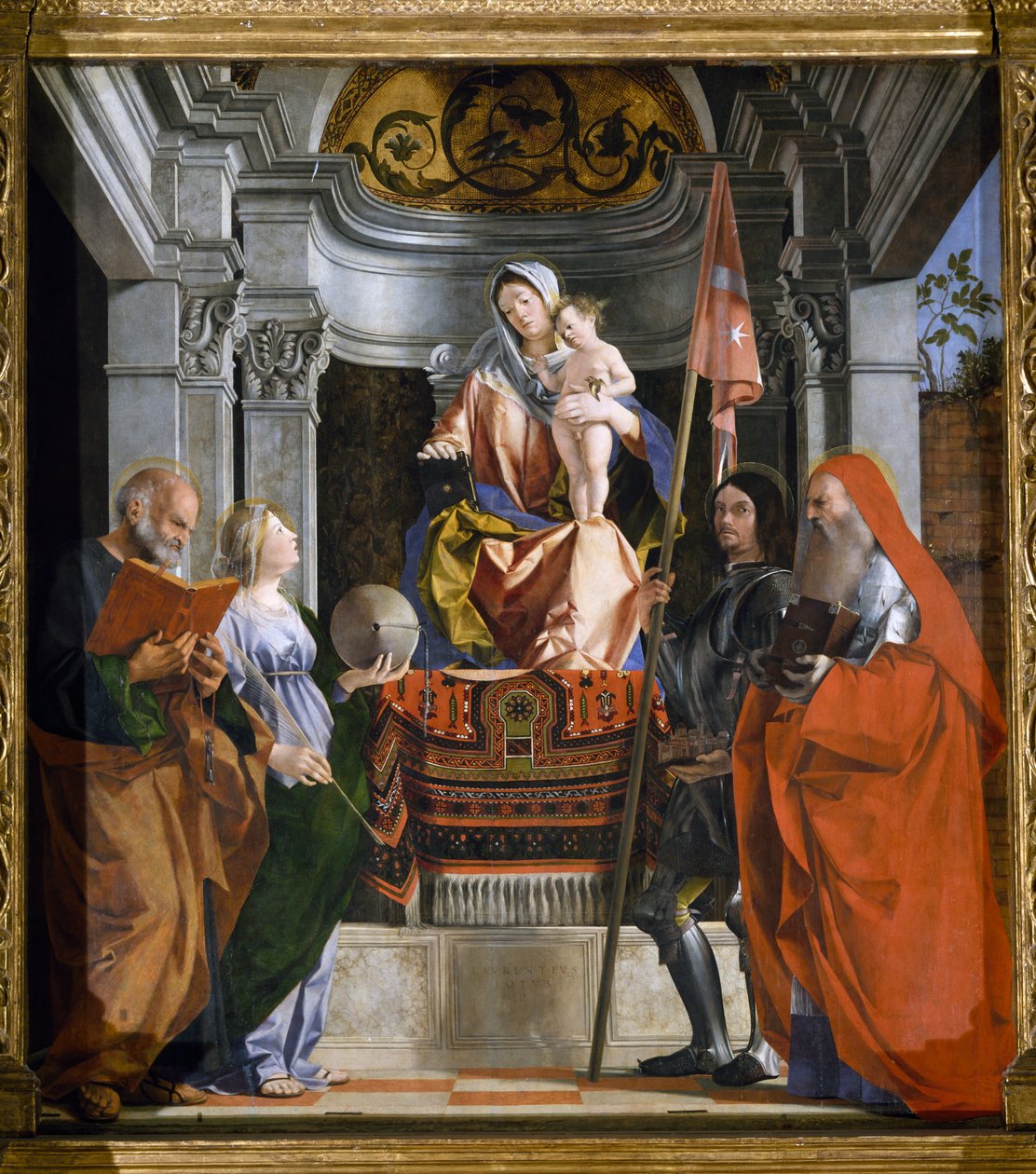 Madonna con Bambino e Santi (dettaglio) da Lorenzo Lotto
