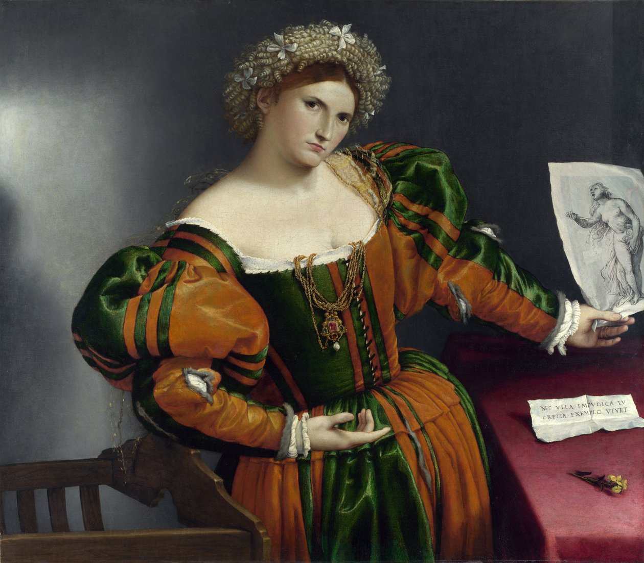 Ritratto di una veneziana come Lucrezia da Lorenzo Lotto