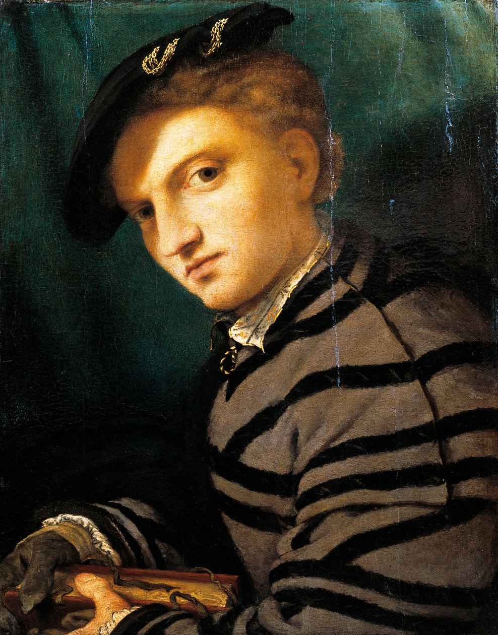 Ritratto di giovane uomo, olio su pannello, circa 1526 da Lorenzo Lotto