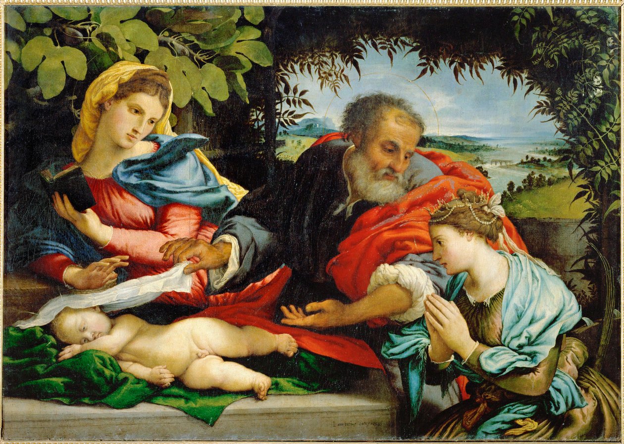 La Sacra Famiglia con Santa Caterina d
