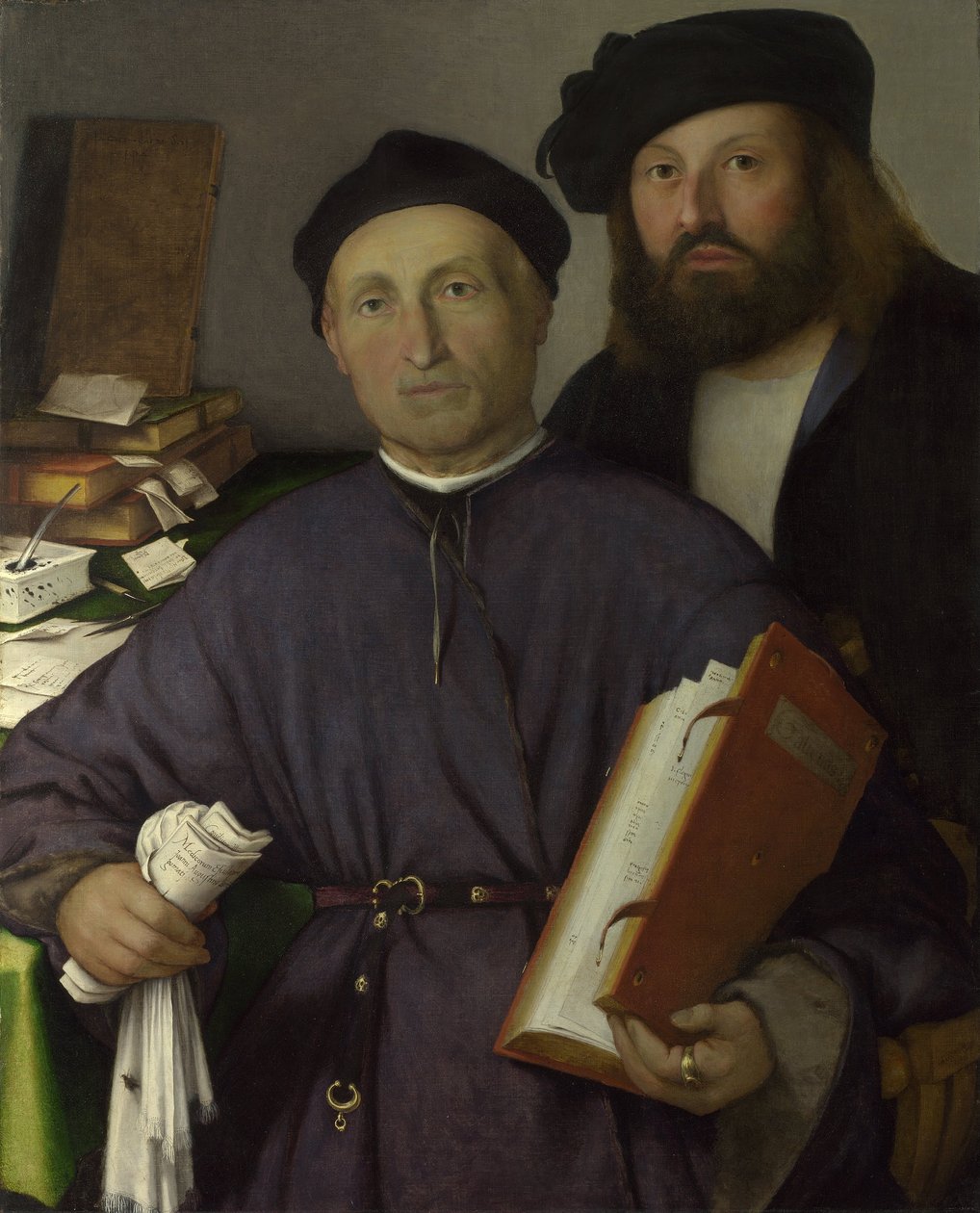 Il medico Giovanni Agostino della Torre e suo figlio, Niccolò da Lorenzo Lotto