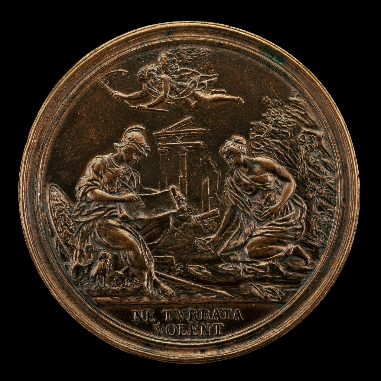Allegoria con Minerva, Tempo e una Sibilla [retro], 1725 da Lorenzo Maria Weber
