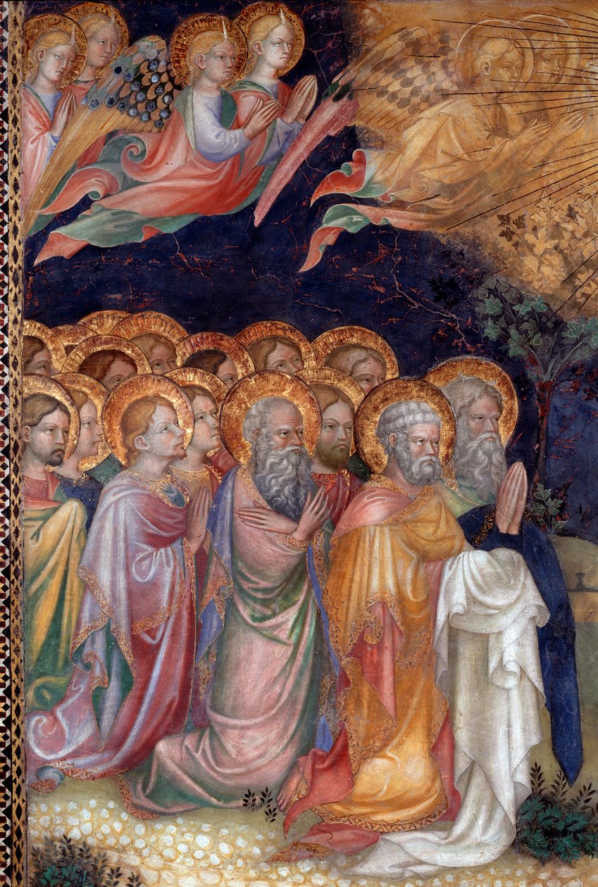 Il battesimo di Gesù da parte di San Giovanni Battista (dettaglio) Affresco di Lorenzo da Lorenzo Salimbeni